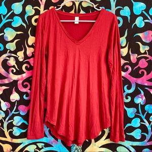 🖤 Old Navy Luxe Red Long Sleeved Top